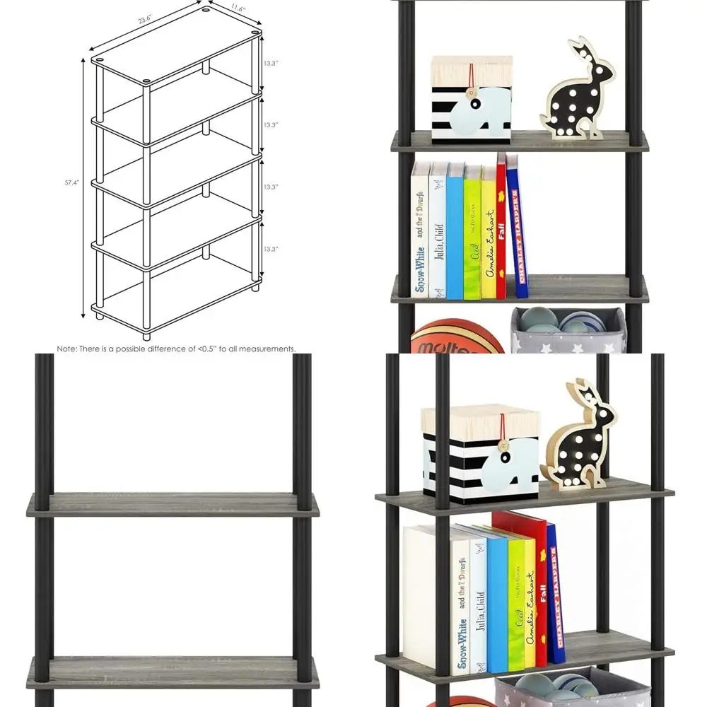 5-Tier Corner Storage Shelf, Toolless Assembly, French Oak Finish, Ideal for Home, Office, and Garage Organization
5-Tier Corner Storage Shelf, Toolless Assembly, French Oak Finish, Ideal for Home, Office, and Garage Organization