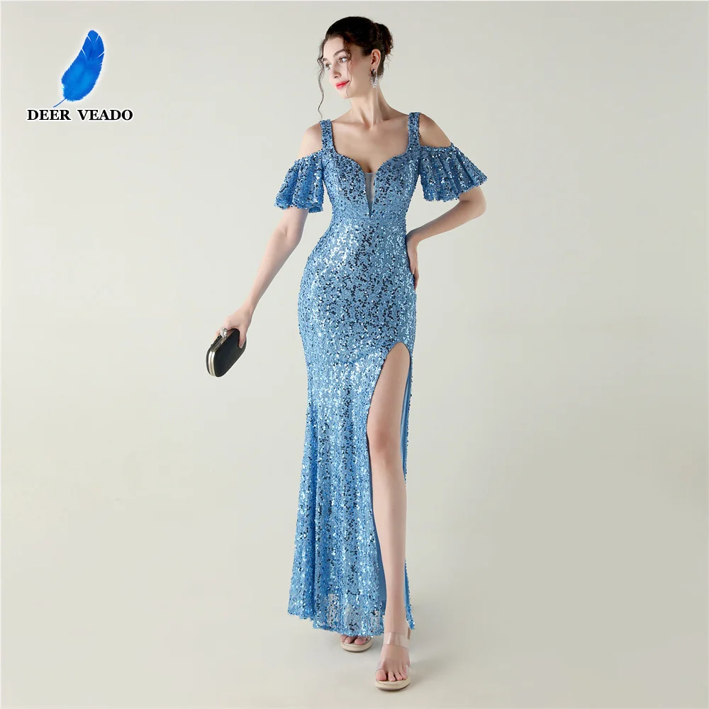 DEERVEADO Elegant Mermaid V Neck Sequins Evening Dresses for Woman Off Shoulder Formal Occasion Dress Prom Party Dresses
DEERVEADO Elegant Mermaid V Neck Sequins Evening Dresses for Woman Off Shoulder Formal Occasion Dress Prom Party Dresses