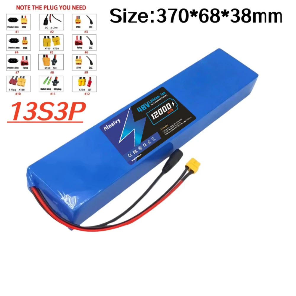 Литиевый аккумулятор 48 В, 12 Ач, 18650, 13S3P, 500 Вт, мощный двигатель, 54,6 В, 12000 мАч, электрический аккумулятор для дорожных инструментов.
Литиевый аккумулятор 48 В, 12 Ач, 18650, 13S3P, 500 Вт, мощный двигатель, 54,6 В, 12000 мАч, электрический аккумулятор для дорожных инструментов.