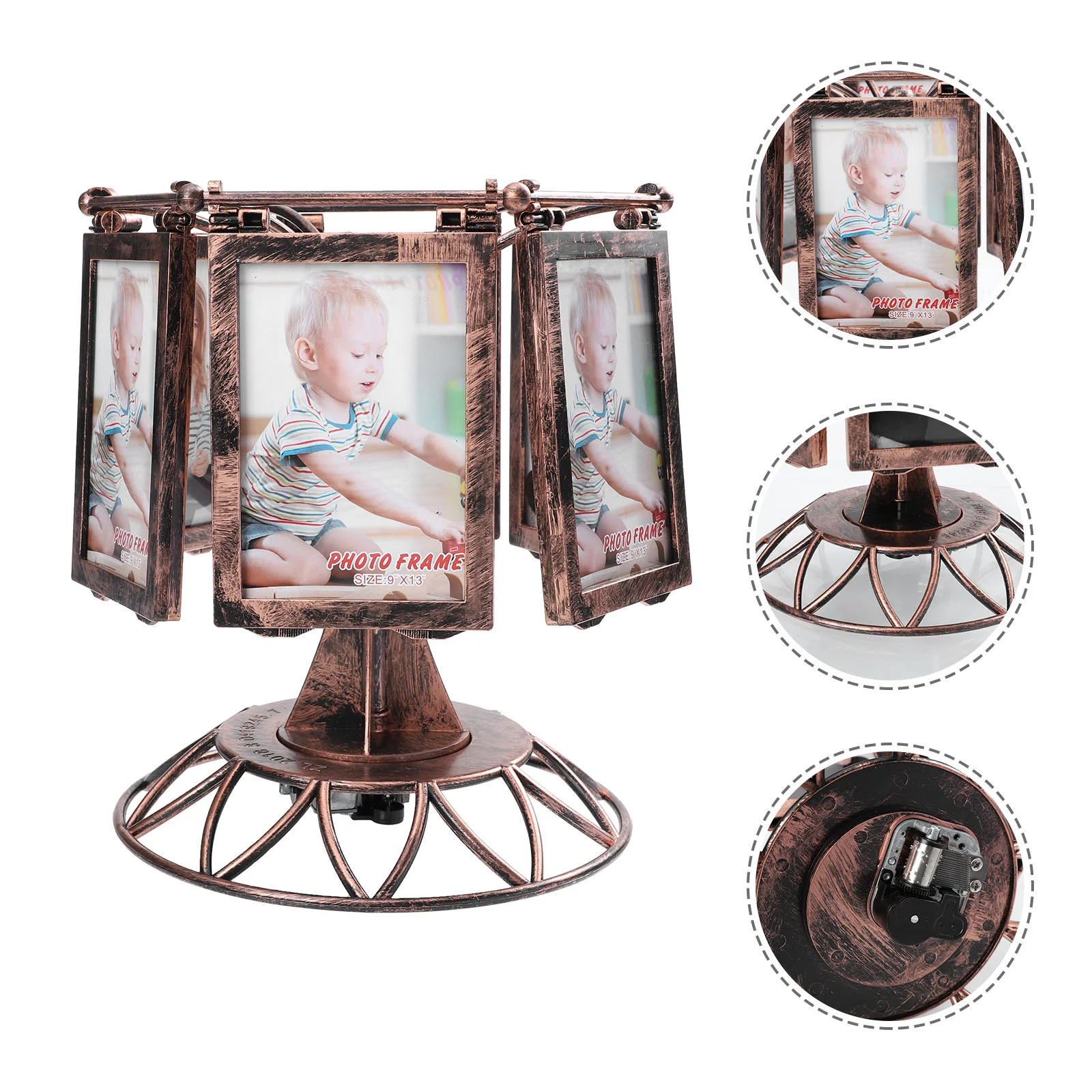 Ferris Wheel Frame Tabletop Photo Rotating Picture Frames Desk Stand Decoration
Ferris Wheel Frame Tabletop Photo Rotating Picture Frames Desk Stand Decoration