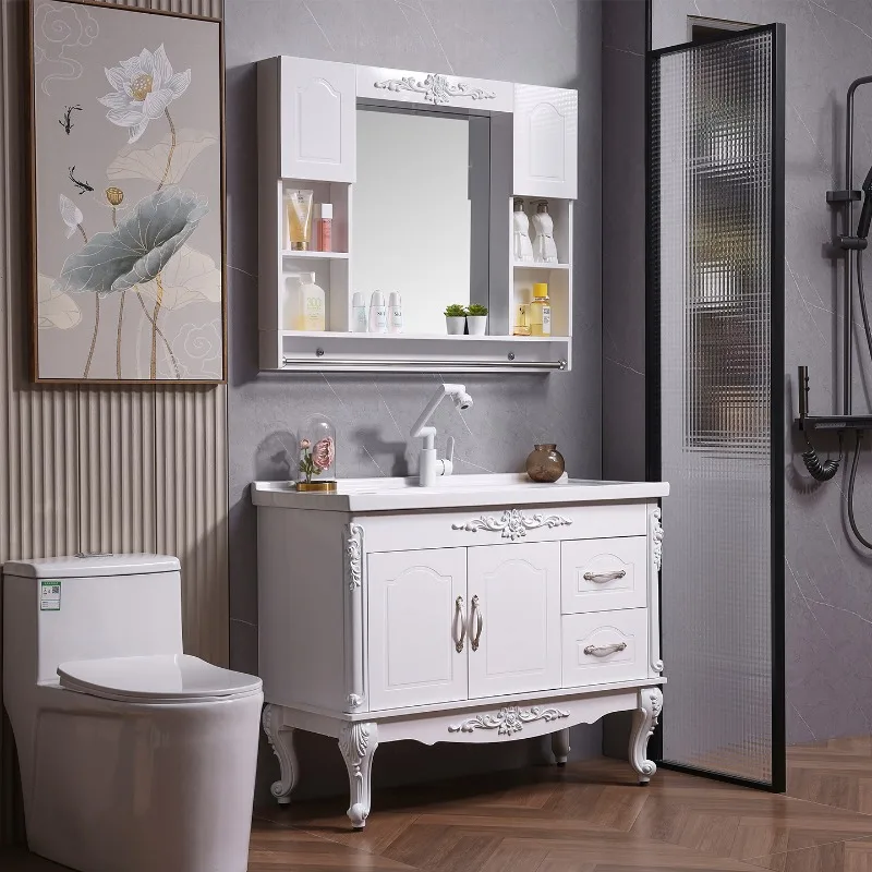 Vanity Bathroom Furniture With Mirror Bathroom Cabinet Washbasin Narrow Space Saving Cabinet White Wardrobe Stand Toilet Storage
Vanity Bathroom Furniture With Mirror Bathroom Cabinet Washbasin Narrow Space Saving Cabinet White Wardrobe Stand Toilet Storage