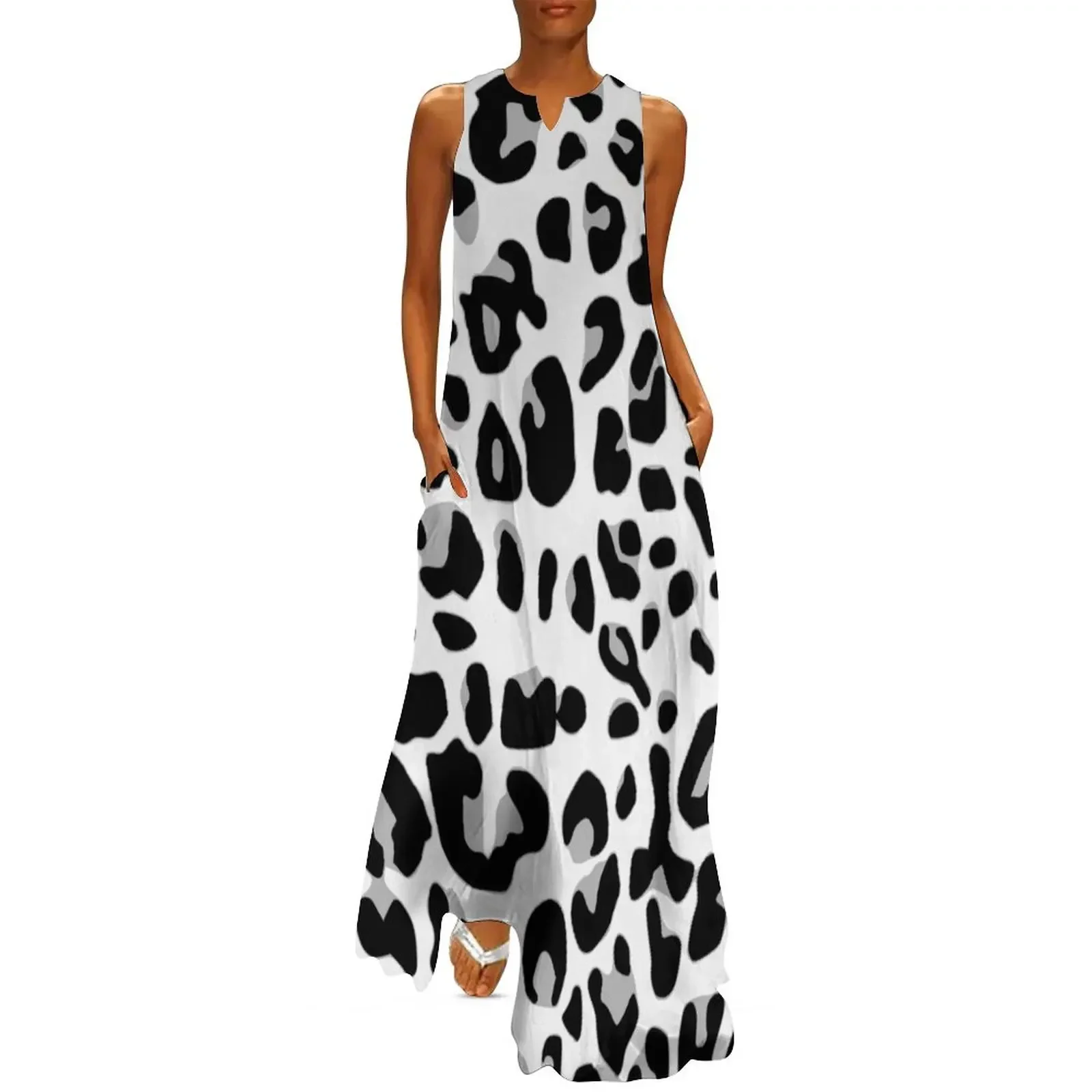 Black and white snow leopard pattern Long Dress womens clothing cute dress ladies dresses for women 2025 Dress
Black and white snow leopard pattern Long Dress womens clothing cute dress ladies dresses for women 2025 Dress