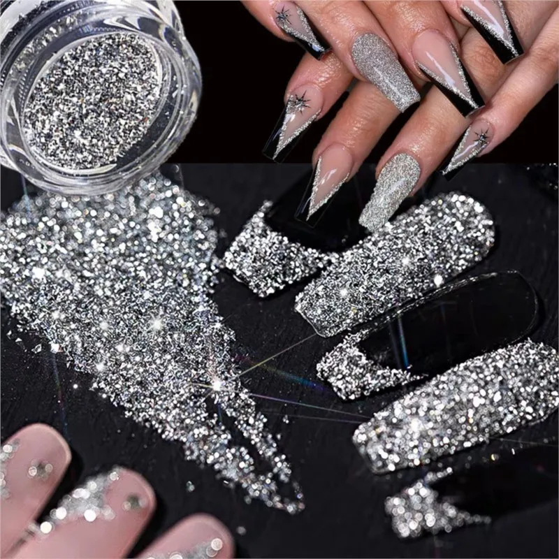 Reflective Glitter Powder For Nail Art Holographic Shinning Crystal Rhinestones Sequins Chrome Pigment Dust Manicures Decoration
Reflective Glitter Powder For Nail Art Holographic Shinning Crystal Rhinestones Sequins Chrome Pigment Dust Manicures Decoration