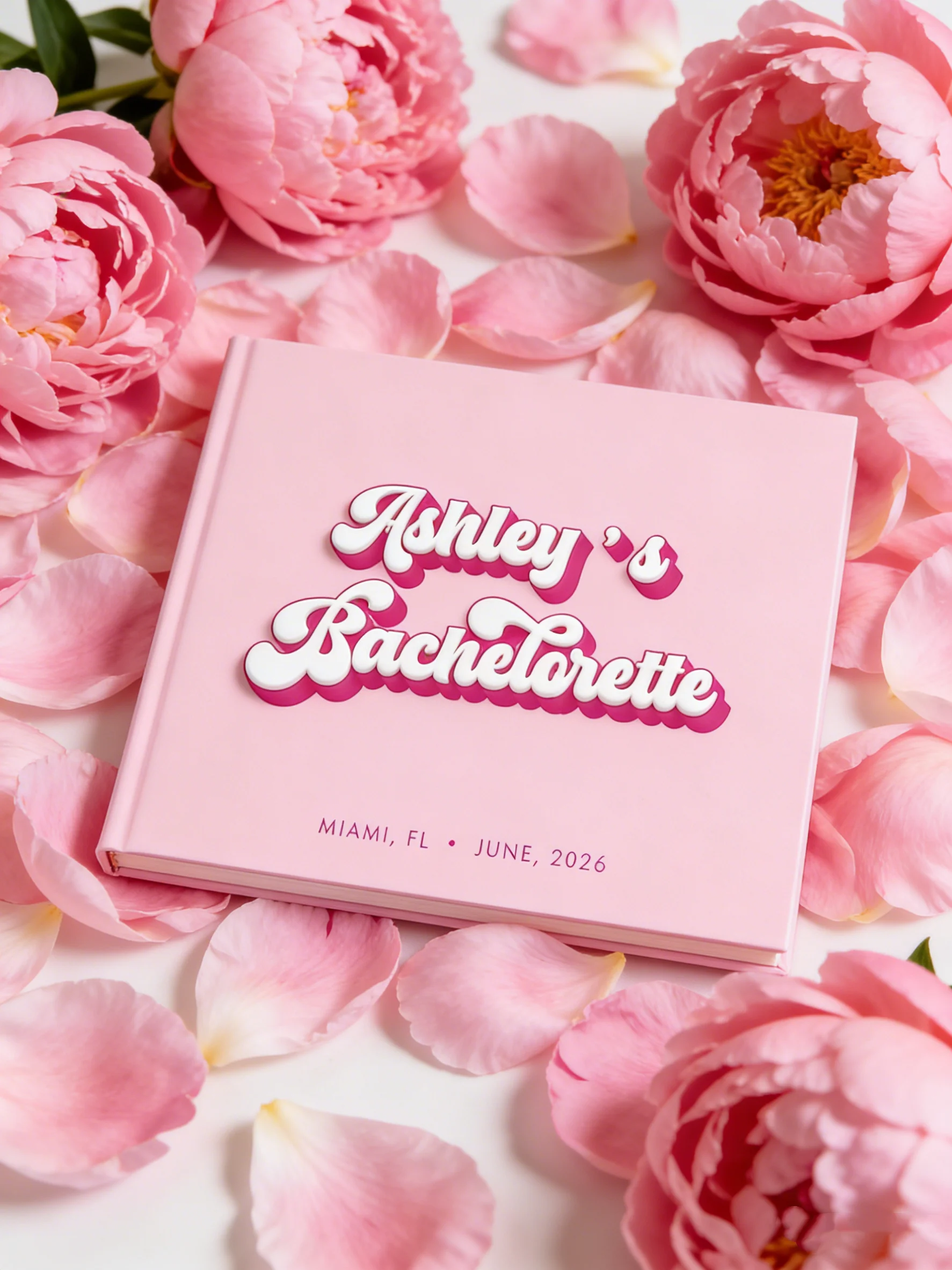 Disco Theme Bachelorette Guest Book, Retro Pink Bridal Shower Memory Photo Album with Multiple Color Choices
Disco Theme Bachelorette Guest Book, Retro Pink Bridal Shower Memory Photo Album with Multiple Color Choices