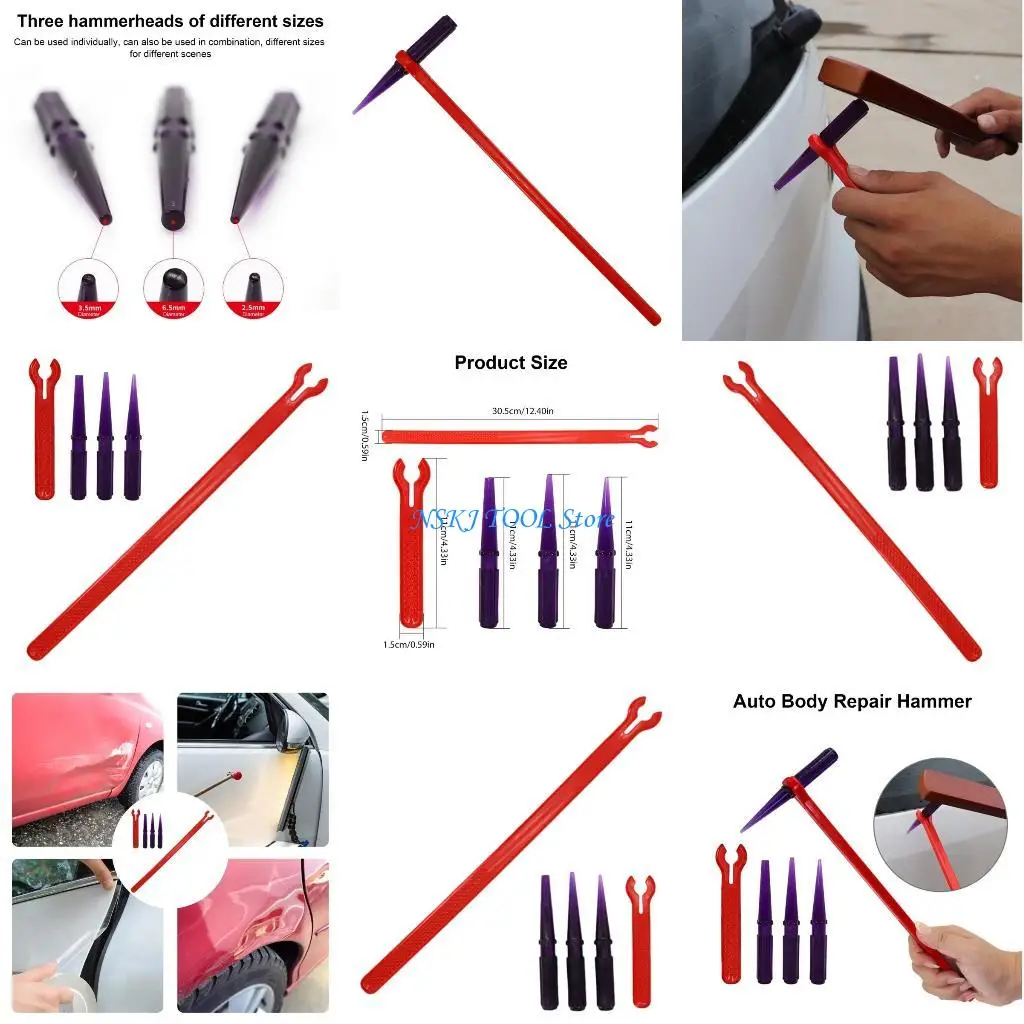 L8RC Car Dent Repair Tools Featuring Plastic Hammer and Tap Down Pen Simple to Use
L8RC Car Dent Repair Tools Featuring Plastic Hammer and Tap Down Pen Simple to Use