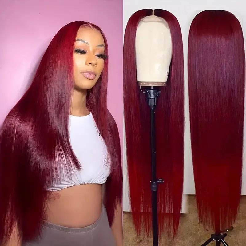 13×4Lace Front Wigs Human Hair Straight Lace Frontal Wigs 99J Transparent Human Hair Wigs 200 Density
13×4Lace Front Wigs Human Hair Straight Lace Frontal Wigs 99J Transparent Human Hair Wigs 200 Density