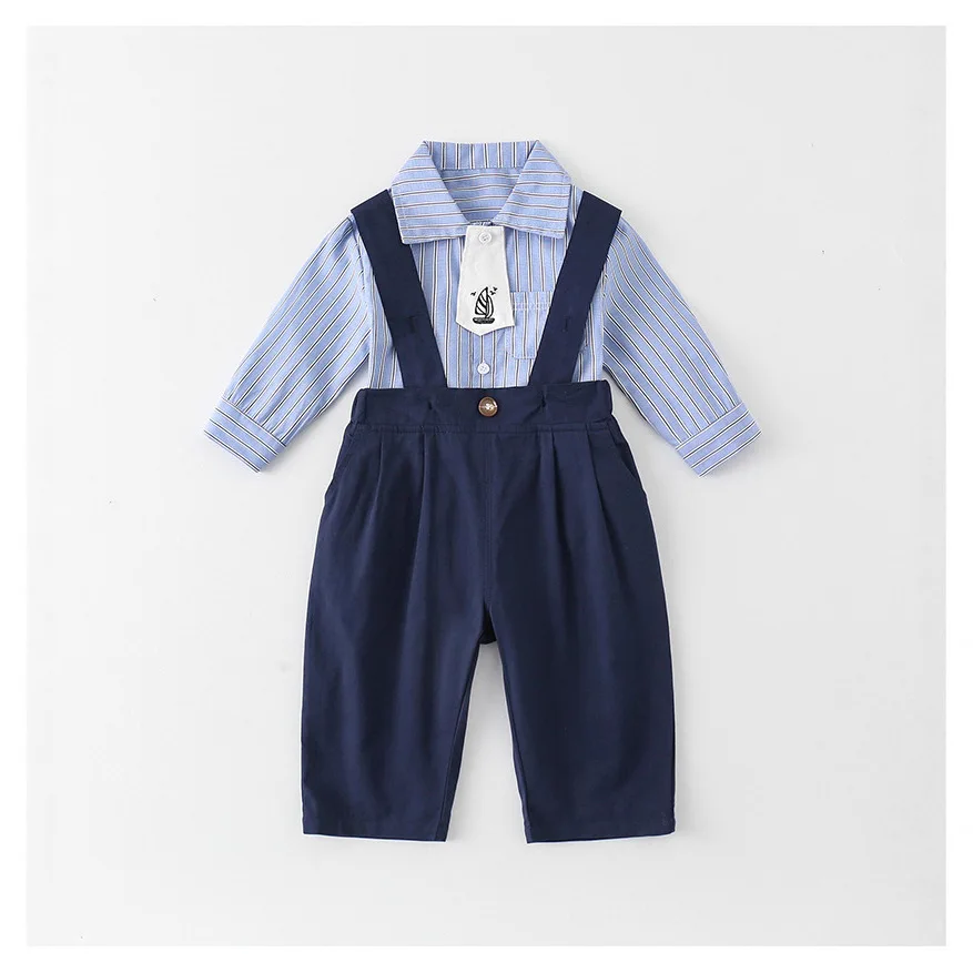 Spring Autumn Boys' Formal Suit Set School Uniform Long Sleeve Shirt Suspenders Pants Toddler Outfit 1-3 Years Birthday Party
Spring Autumn Boys' Formal Suit Set School Uniform Long Sleeve Shirt Suspenders Pants Toddler Outfit 1-3 Years Birthday Party