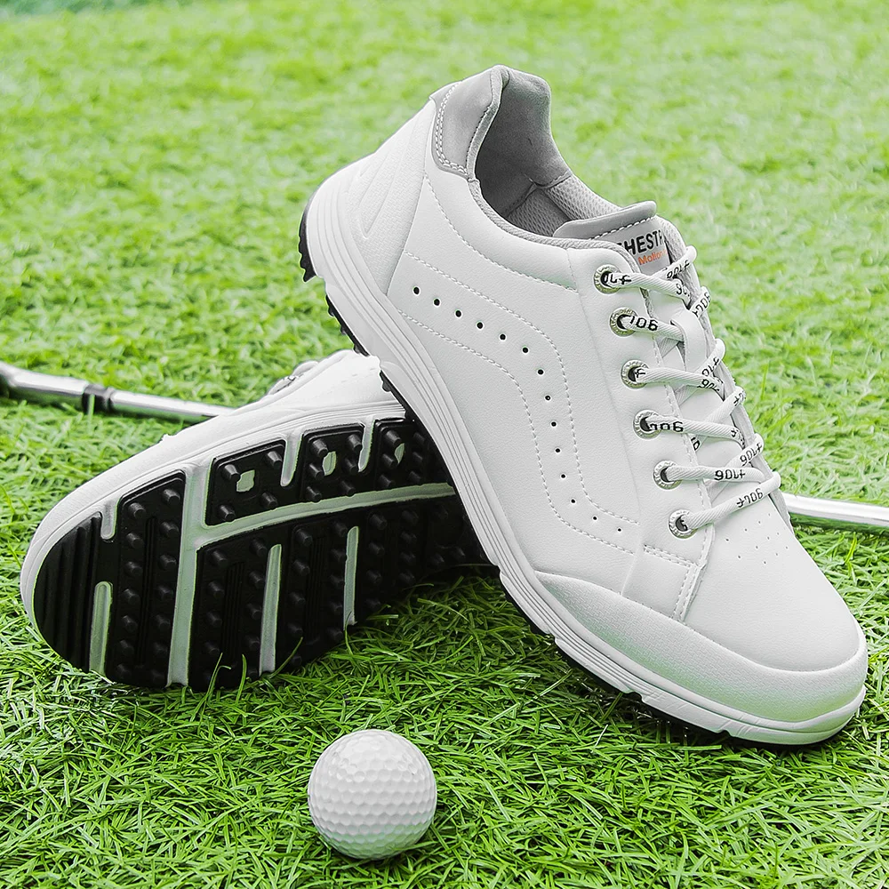New Men Spikeless Waterproof Golf Shoes Microfiber Breathable Anti-slip Outdoor Training Casual Sneakers size 39-48
New Men Spikeless Waterproof Golf Shoes Microfiber Breathable Anti-slip Outdoor Training Casual Sneakers size 39-48