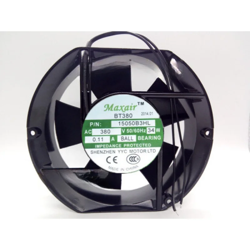 Y+1 PCS for Maxair Fan BT380 15050B3HL AC380V 17251 17CM 2 wire Aluminum frame
Y+1 PCS for Maxair Fan BT380 15050B3HL AC380V 17251 17CM 2 wire Aluminum frame
