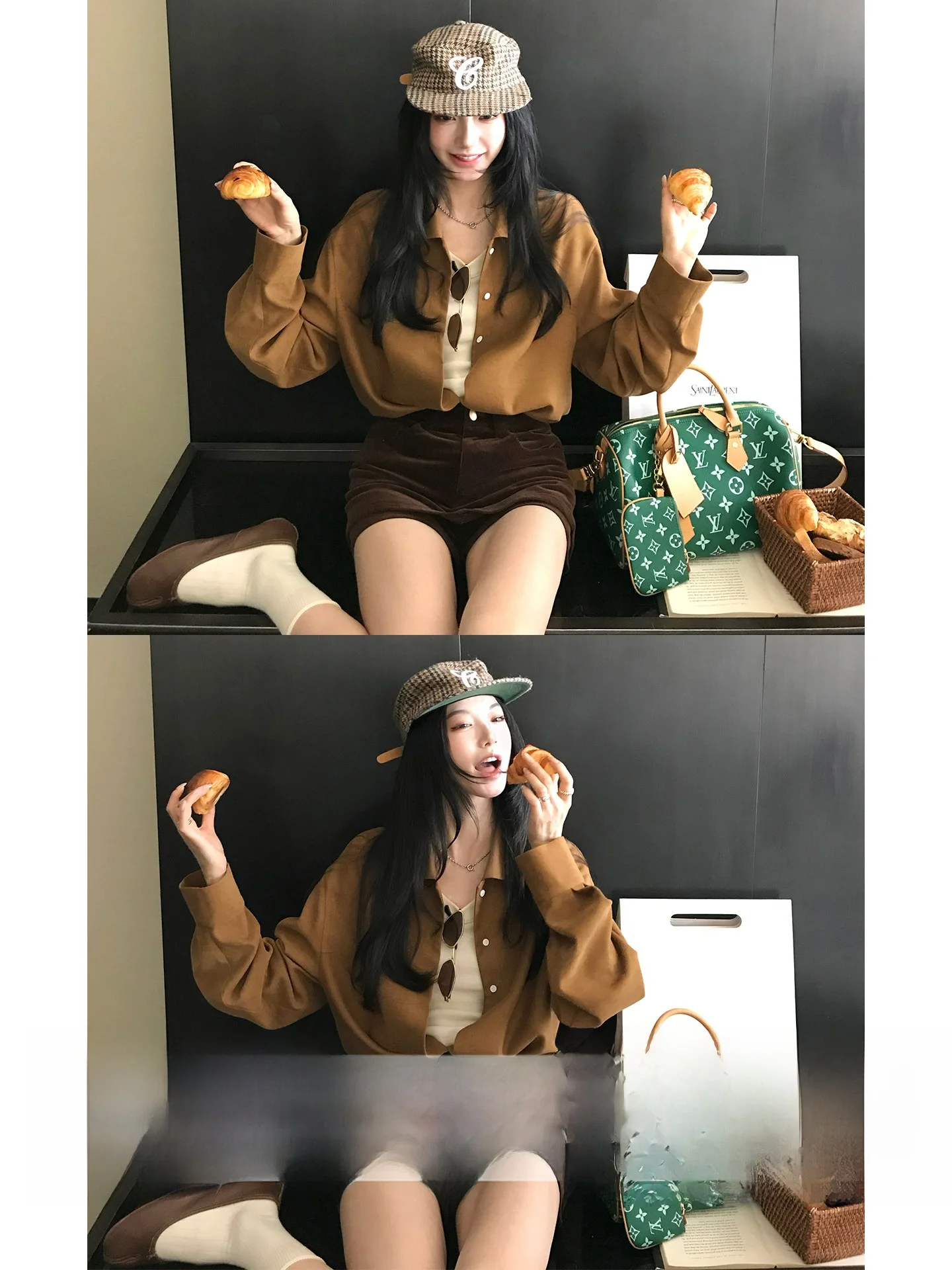Ele Long Sve Embroidered irt for Girls Vintage College Sle Design Retro Bae Stitching Straight Cut Casual irt
Ele Long Sve Embroidered irt for Girls Vintage College Sle Design Retro Bae Stitching Straight Cut Casual irt