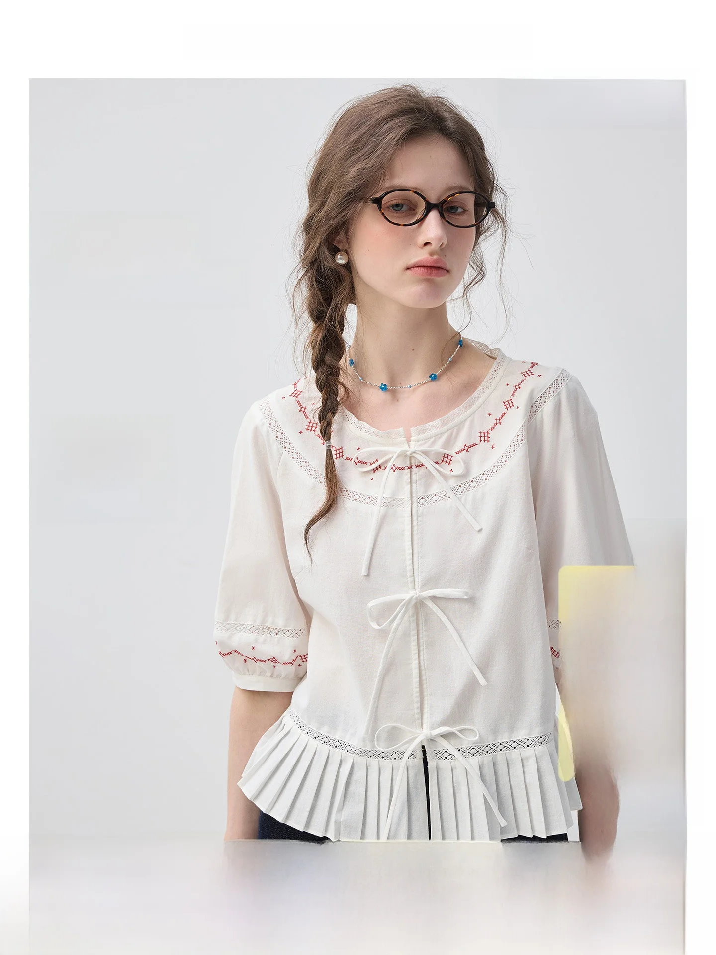 Baili Micro Sweet VEGA CHANG Short Sleeve Slimming Top Women's Summer Design Lace Shirt Commute Style Straight Cut ...
Baili Micro Sweet VEGA CHANG Short Sleeve Slimming Top Women's Summer Design Lace Shirt Commute Style Straight Cut ...