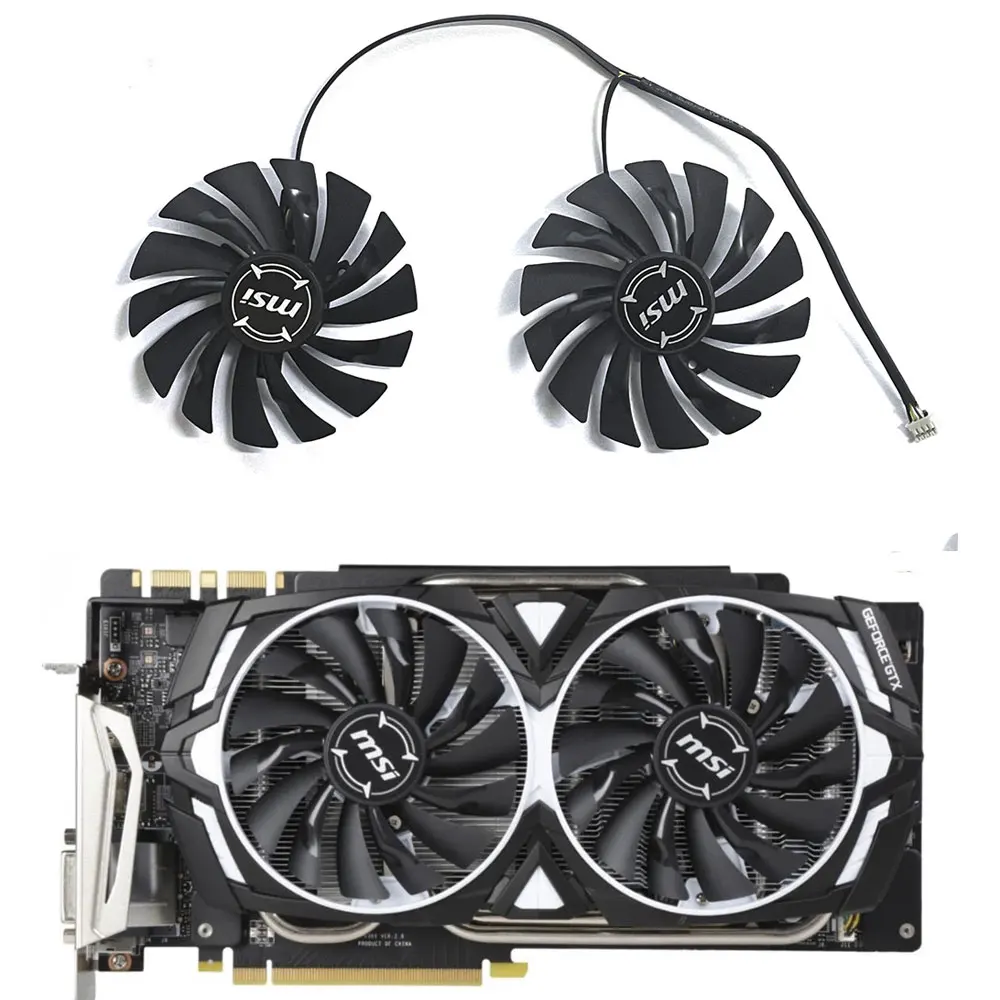 95MM DC 12V 0.4A PLD10010S12HH GTX 1080TI GPU Fan For MSI GTX 1080Ti 1070 1060 ARMOR RX470 570 580 R9 380 Video card cooling fan
95MM DC 12V 0.4A PLD10010S12HH GTX 1080TI GPU Fan For MSI GTX 1080Ti 1070 1060 ARMOR RX470 570 580 R9 380 Video card cooling fan