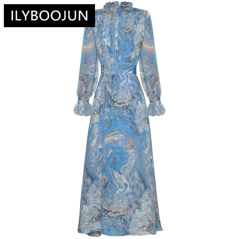 ILYBOOJUN Fashion Designer Women's 2024 Spring Stand-Up Collar Long-Sleeved Flounced Edge Lace-Up Printed Ball Gown Long Dress
ILYBOOJUN Fashion Designer Women's 2024 Spring Stand-Up Collar Long-Sleeved Flounced Edge Lace-Up Printed Ball Gown Long Dress