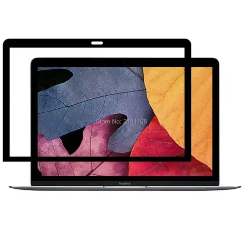Ochraniacz ekranu o wysokiej przezroczystości, bez pęcherzyków powietrza, z czarną ramką do Apple MacBook Pro 15,4" z wyświetlaczem Retina (Model: A1398)