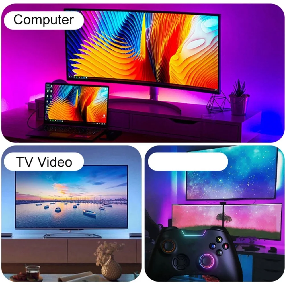 AK51-Smart Ambient TV Led Backlight -Compatible 2.0 Device Sync Box RGB Light Strip Kit For TV Video PS4/
AK51-Smart Ambient TV Led Backlight -Compatible 2.0 Device Sync Box RGB Light Strip Kit For TV Video PS4/