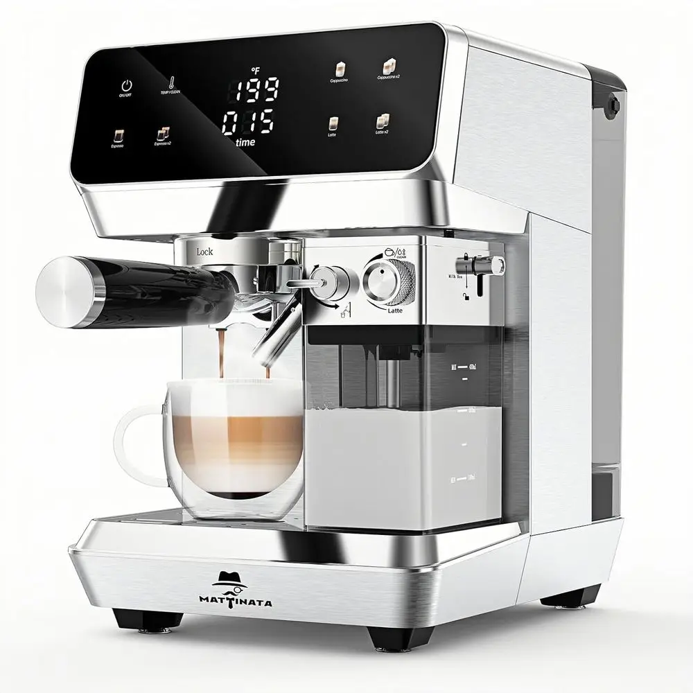 CM1833L Automatic puccino hine, 20 Bar hine, Coee Maker with Dual Boiler & Sel-Cleaning Milk rother, Touch Sn Latte hine, Stainl
CM1833L Automatic puccino hine, 20 Bar hine, Coee Maker with Dual Boiler & Sel-Cleaning Milk rother, Touch Sn Latte hine, Stainl