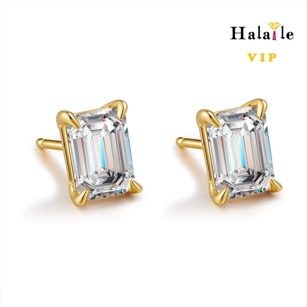 Женские серьги-гвоздики Halaile 1CT GRA с муассанитом/высокоуглеродистым бриллиантом S925, роскошные серьги из стерлингового серебра, изумрудной огранки, вечерние
Женские серьги-гвоздики Halaile 1CT GRA с муассанитом/высокоуглеродистым бриллиантом S925, роскошные серьги из стерлингового серебра, изумрудной огранки, вечерние