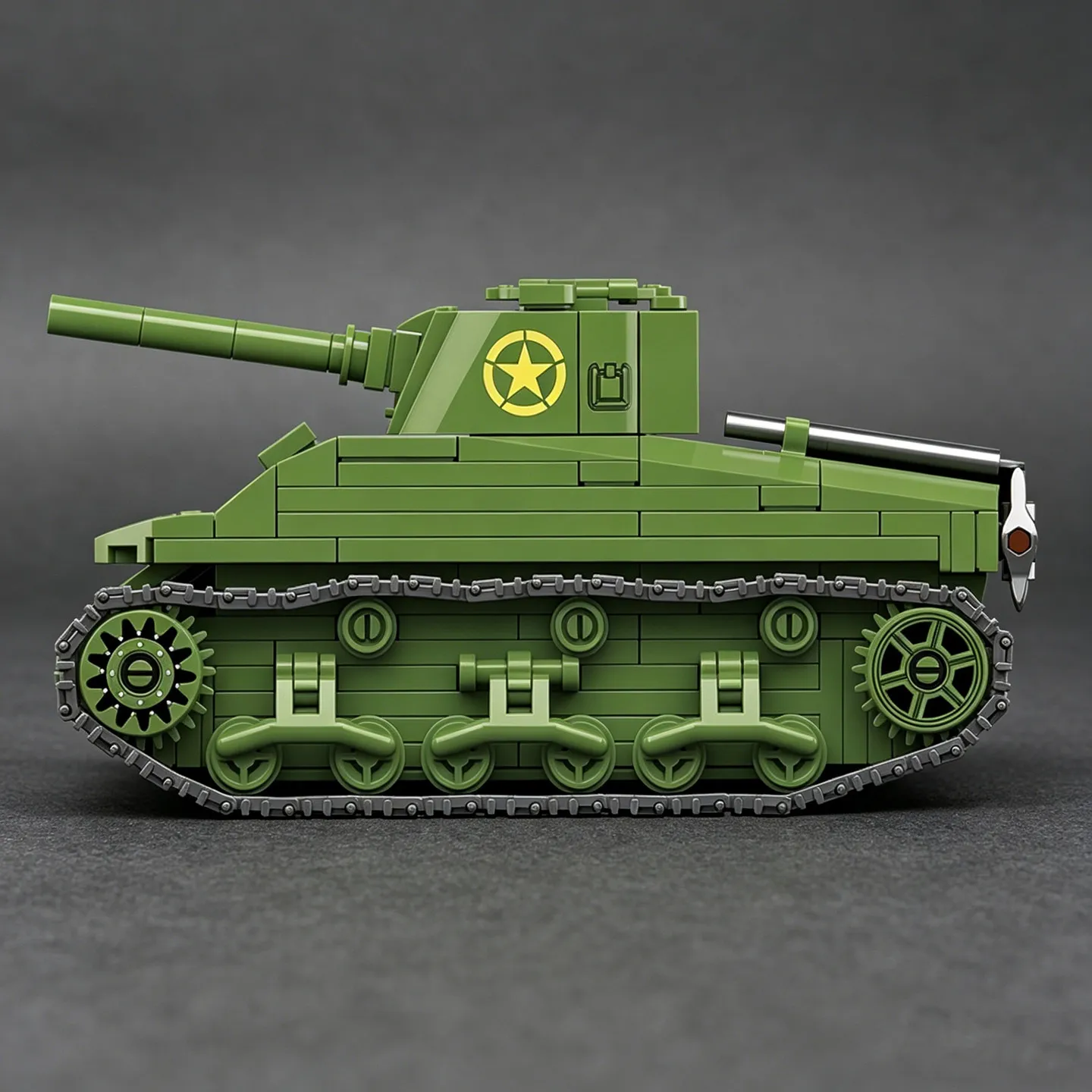 NEW U.S. M4 Sherman (75mm) Medium Tank Military Building Blocks Armored Vehicle Assembly Model Toy Puzzle MOC Figurine
NEW U.S. M4 Sherman (75mm) Medium Tank Military Building Blocks Armored Vehicle Assembly Model Toy Puzzle MOC Figurine