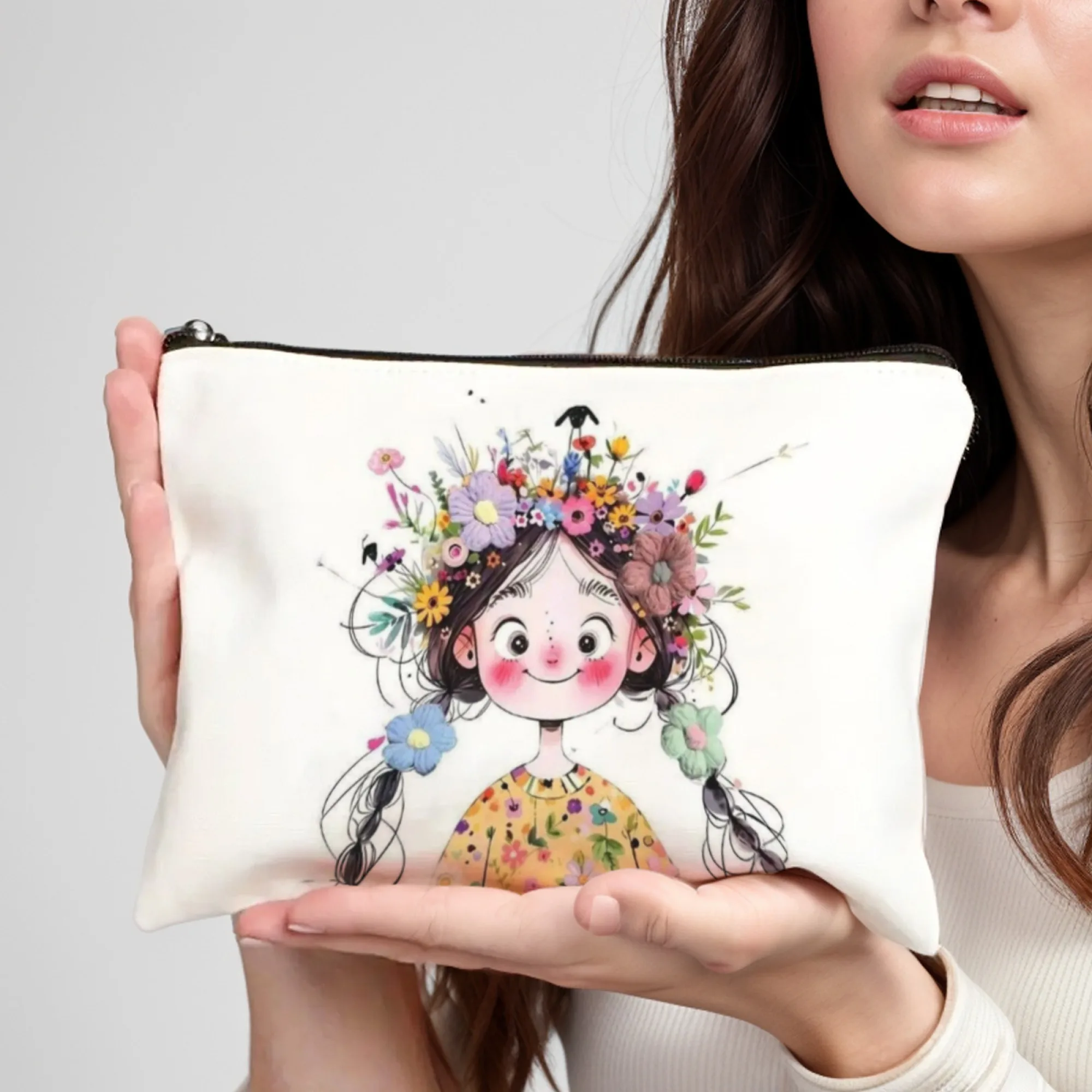 Косметичка премиум-класса на молнии с цветочным принтом для девочек, косметический органайзер большой емкости, дорожная косметичка для женщин и девочек, дизайн
Косметичка премиум-класса на молнии с цветочным принтом для девочек, косметический органайзер большой емкости, дорожная косметичка для женщин и девочек, дизайн