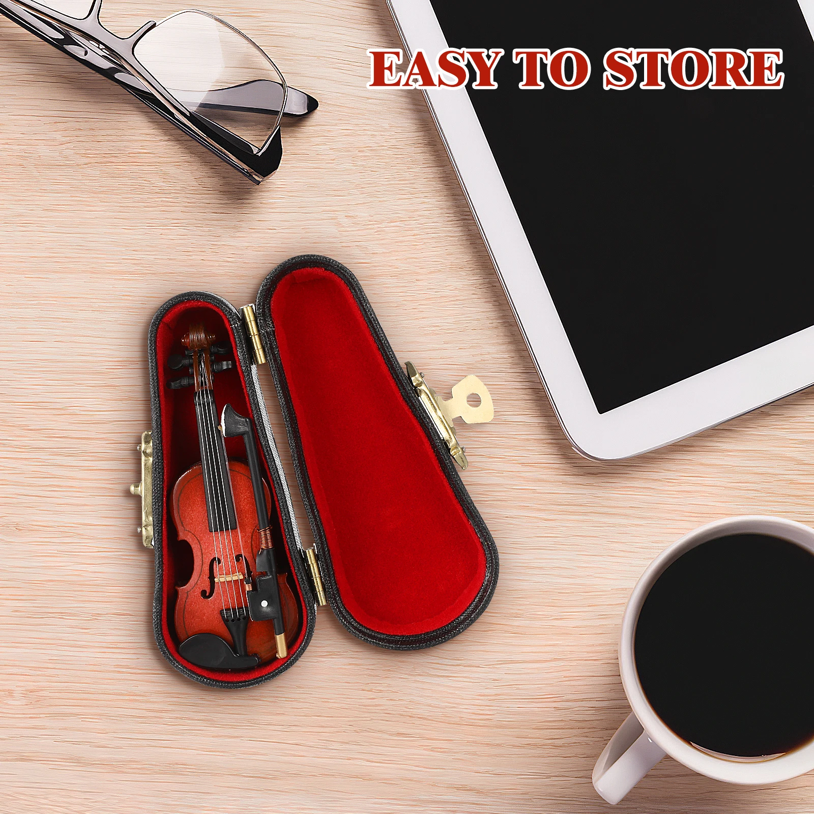 Wooden Mini Violin Ornament Miniature Violin Decor Desktop Home Decoration Elegance Romantic Photo Prop Wind Chime
Wooden Mini Violin Ornament Miniature Violin Decor Desktop Home Decoration Elegance Romantic Photo Prop Wind Chime