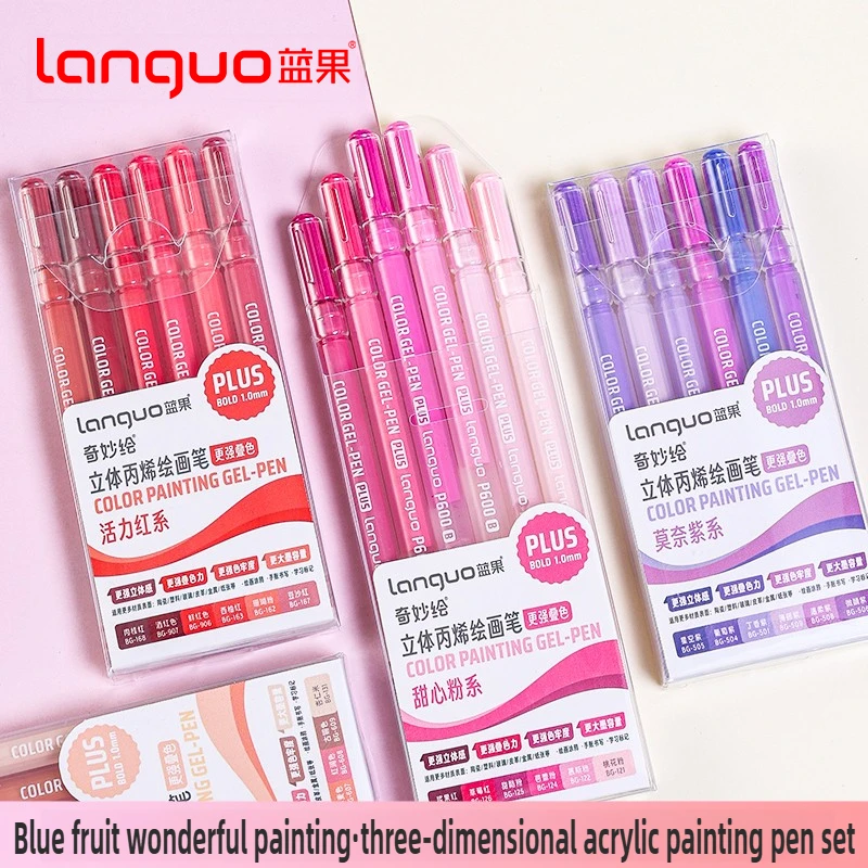 54/6 Colors Acrylic Gel Pen 1.0mm Large Capacity Student Writing Pen Painting Drawing Office School Supplies Stationery
54/6 Colors Acrylic Gel Pen 1.0mm Large Capacity Student Writing Pen Painting Drawing Office School Supplies Stationery