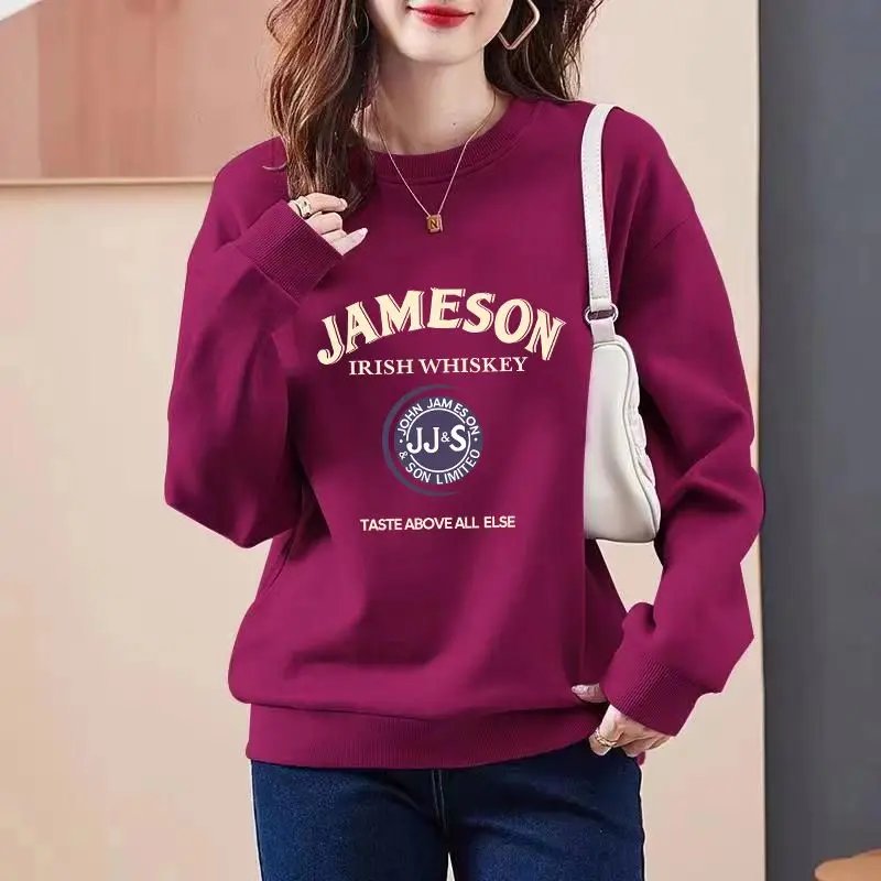 Sweatshirt Women's New Korean Style Fashionable Sports Round Neck Jacket Casual Versatile Long-sleeved Top
Sweatshirt Women's New Korean Style Fashionable Sports Round Neck Jacket Casual Versatile Long-sleeved Top
