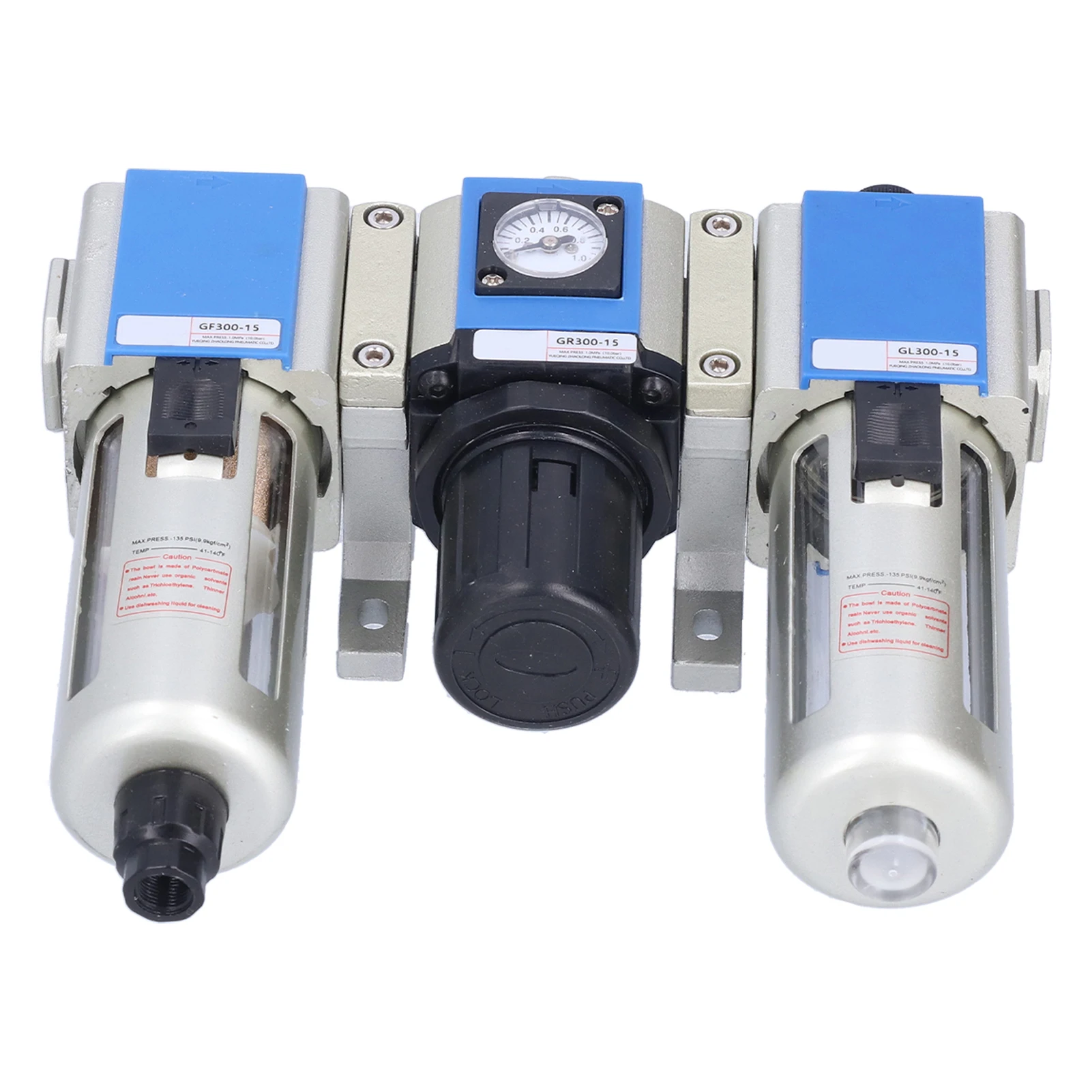 Pneumatic FRL Air Filter Pressure Regulator Compressor Treatment Lubricator PT 1/2 GC300-15 Air Source Treatment Unit
Pneumatic FRL Air Filter Pressure Regulator Compressor Treatment Lubricator PT 1/2 GC300-15 Air Source Treatment Unit