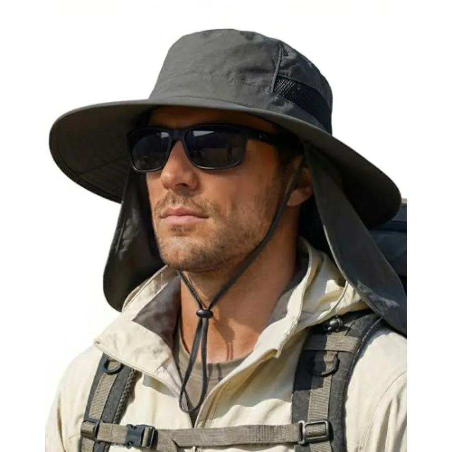 Sun Hats for Men Wide Brim Bucket Hat with Neck Flap for Fishing and Hiking Mens Sun Hat for UV Protection
Sun Hats for Men Wide Brim Bucket Hat with Neck Flap for Fishing and Hiking Mens Sun Hat for UV Protection