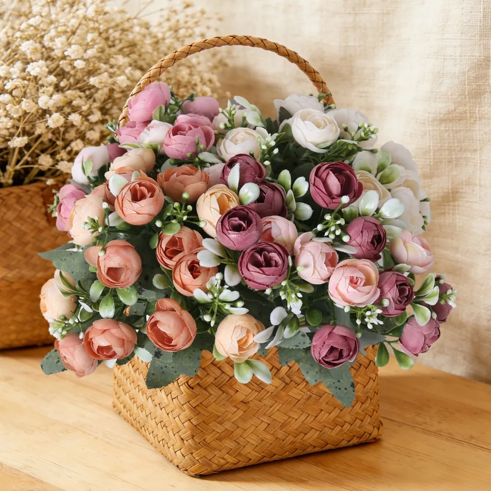 15 Flower Heads Peony Camellia Artificial Flowers Decoration Silk Flower Bouquet for Wedding Room Home Decoration Valentines'Day
15 Flower Heads Peony Camellia Artificial Flowers Decoration Silk Flower Bouquet for Wedding Room Home Decoration Valentines'Day