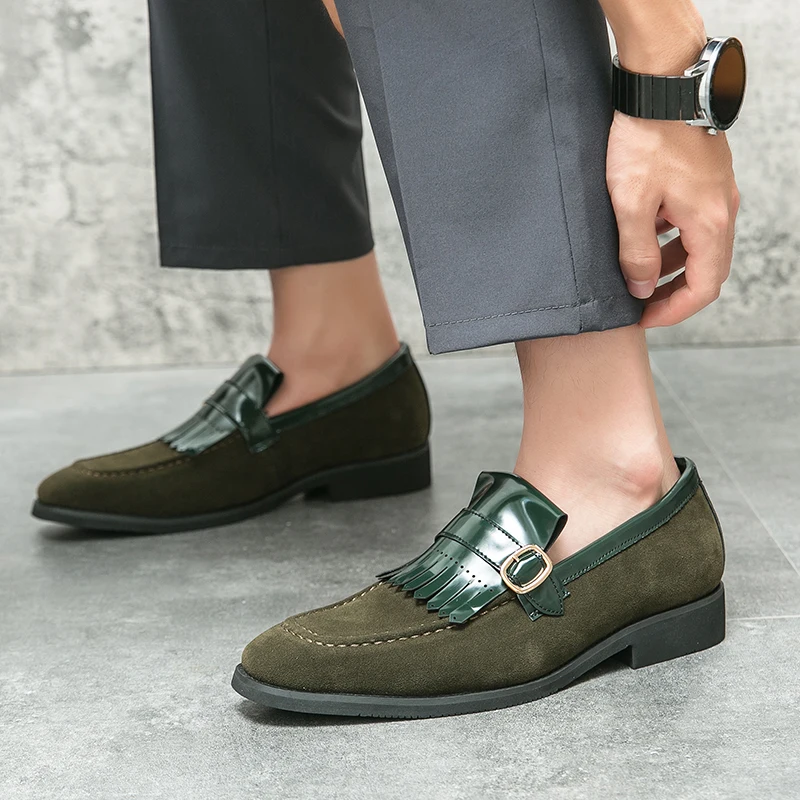 2025 Spring Autumn New Handmade Sole Men's Loafers Fashionable Green Men's Business Work Shoes Versatile Low Top Dress Shoes
2025 Spring Autumn New Handmade Sole Men's Loafers Fashionable Green Men's Business Work Shoes Versatile Low Top Dress Shoes