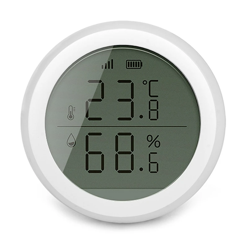 Wireless Wifi Smart Temperature Humidity Sensor Meter LED Screen Display Works With Zigbee Hub White
Wireless Wifi Smart Temperature Humidity Sensor Meter LED Screen Display Works With Zigbee Hub White