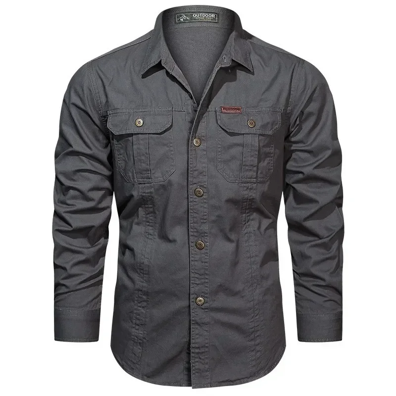 Spring Autumn Shirts Men Long Sleeve Casual Cotton Shirt High Quality Camisa Militar Overshirt Brand Clothing Outdoor Blouses
Spring Autumn Shirts Men Long Sleeve Casual Cotton Shirt High Quality Camisa Militar Overshirt Brand Clothing Outdoor Blouses