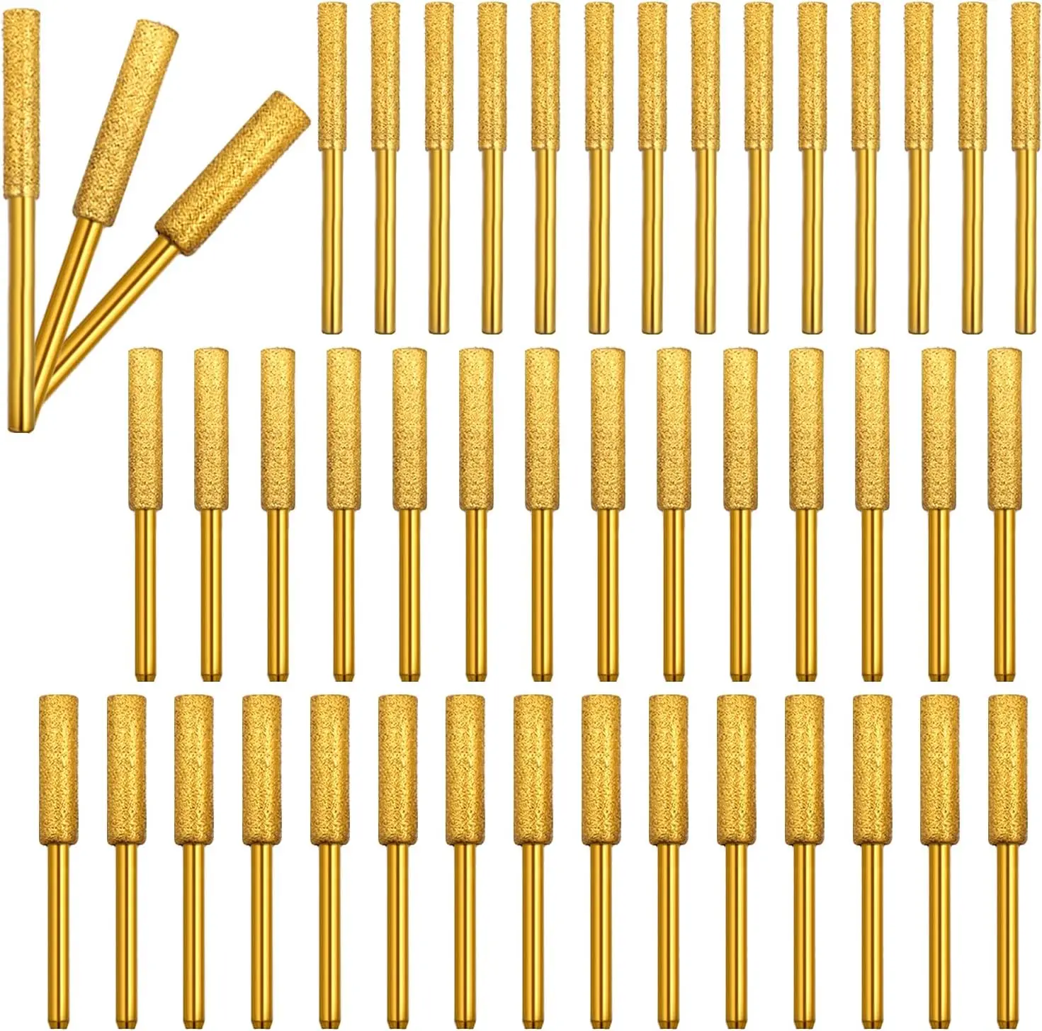 45 Pcs Diamond Chainsaw Sharpener 1/8" Shank, High Hardness Burr Grinding Stone Kit for Chain Saw, Jewelry, Wood
45 Pcs Diamond Chainsaw Sharpener 1/8" Shank, High Hardness Burr Grinding Stone Kit for Chain Saw, Jewelry, Wood