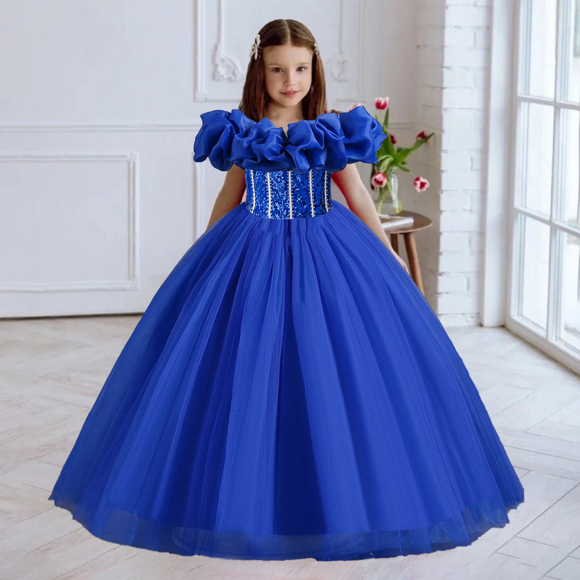 Elegant 3D Flower Bridesmaid Party Girls Dress Princess Evening Prom Gown Summer Wedding Birthday Princess Dresses Kids Clothing
Elegant 3D Flower Bridesmaid Party Girls Dress Princess Evening Prom Gown Summer Wedding Birthday Princess Dresses Kids Clothing