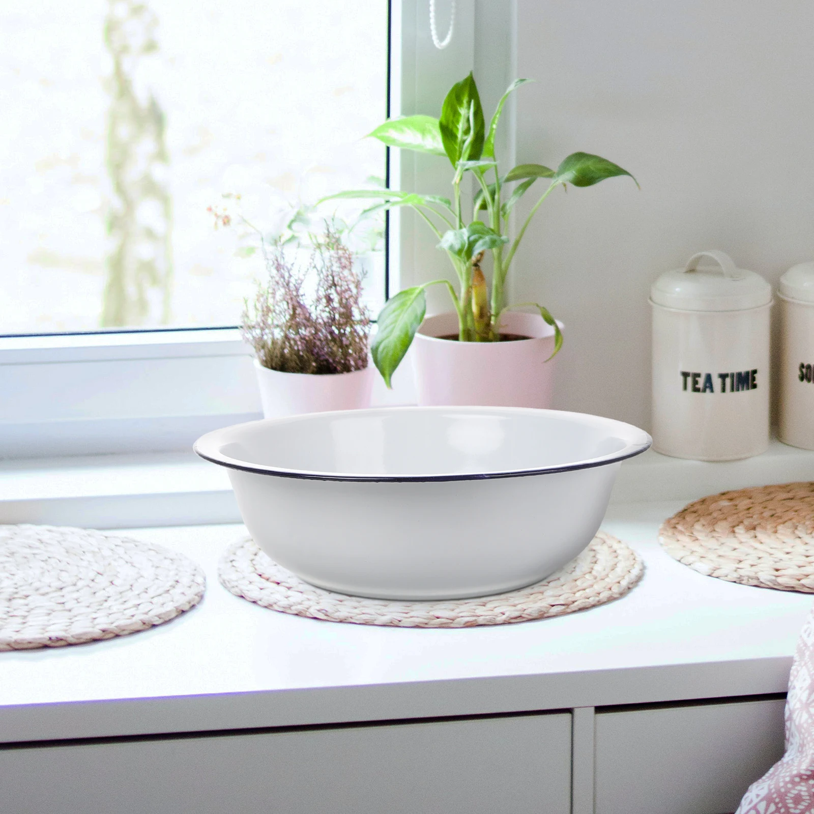 Enamel Basin Large Capacity White Vintage Mixing Bowls Sourdough Baking Dish Durable Kitchen Sink Easy Clean Household Fruit
Enamel Basin Large Capacity White Vintage Mixing Bowls Sourdough Baking Dish Durable Kitchen Sink Easy Clean Household Fruit