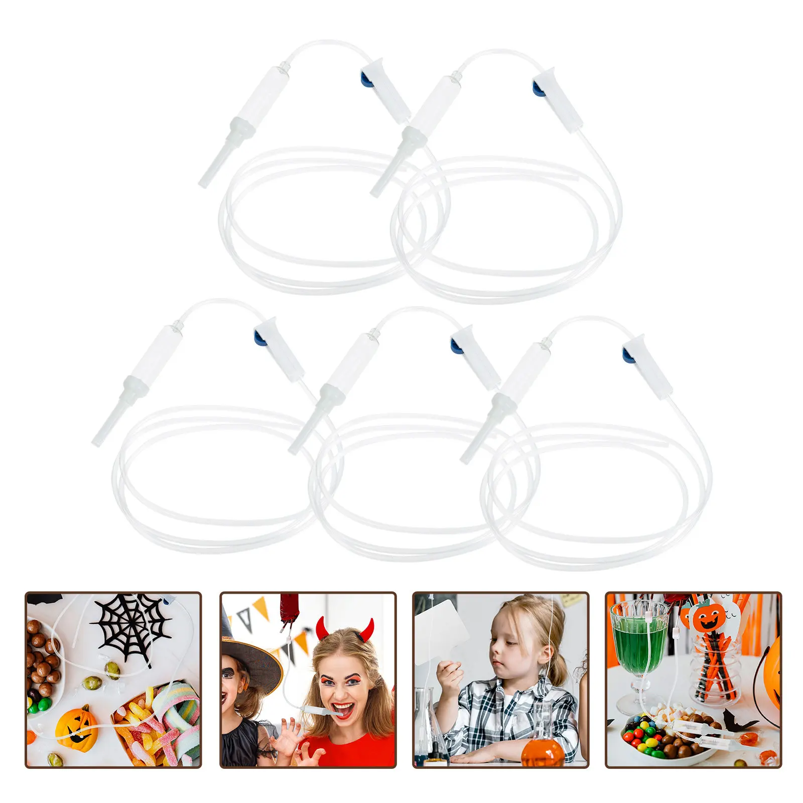 5Pcs Halloween with Double Long Tubes for Juice Drinking Pouches Reusable Party Drink Accessories Supplies
5Pcs Halloween with Double Long Tubes for Juice Drinking Pouches Reusable Party Drink Accessories Supplies