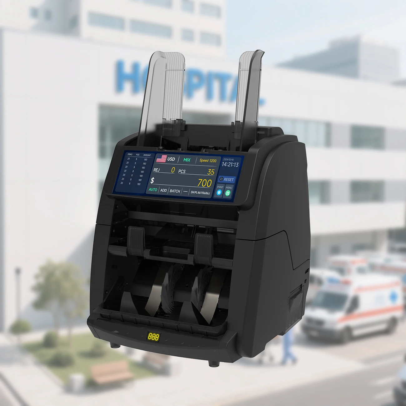 Multifunctional Two Pocket Full Touch Screen Bill Counter And Sorter Machine For Currency Counting And Detecting
Multifunctional Two Pocket Full Touch Screen Bill Counter And Sorter Machine For Currency Counting And Detecting