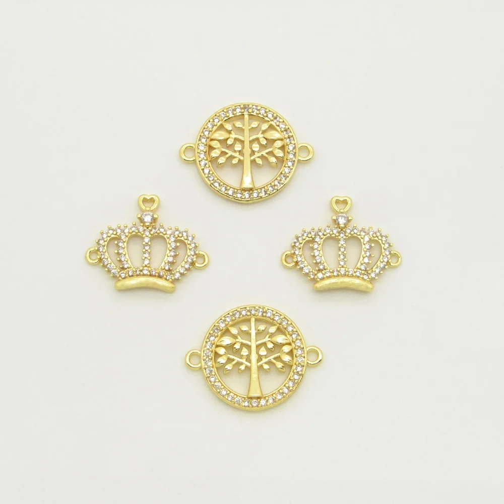 LJRIVER 3pieces/lot Connector DIY Chain Bracelet Jewelry Making Tree Crown Hollow Bending Brass Zirconia Gold Color Wholesale
LJRIVER 3pieces/lot Connector DIY Chain Bracelet Jewelry Making Tree Crown Hollow Bending Brass Zirconia Gold Color Wholesale