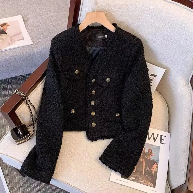 Women 2024 Spring Autumn New Tassel Single Breasted Jackets Female V-neck Tweed Coats Ladies Casual O-neck Elegant Outwear R767
Women 2024 Spring Autumn New Tassel Single Breasted Jackets Female V-neck Tweed Coats Ladies Casual O-neck Elegant Outwear R767