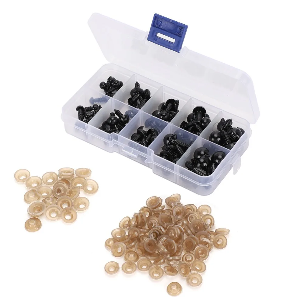 100pcs Doll Accessories Black Doll Eyes 6-12MM With Washers Safety Eyes Plastic DIY Accessory
100pcs Doll Accessories Black Doll Eyes 6-12MM With Washers Safety Eyes Plastic DIY Accessory
