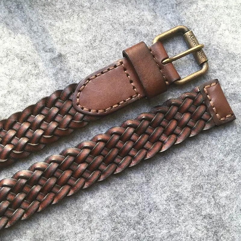 Classic Men's Leather Belt Woven Sle Vintage Casual Wide 3.8cm Cowhide Braided Belt for Youth And Middle-aged
Classic Men's Leather Belt Woven Sle Vintage Casual Wide 3.8cm Cowhide Braided Belt for Youth And Middle-aged