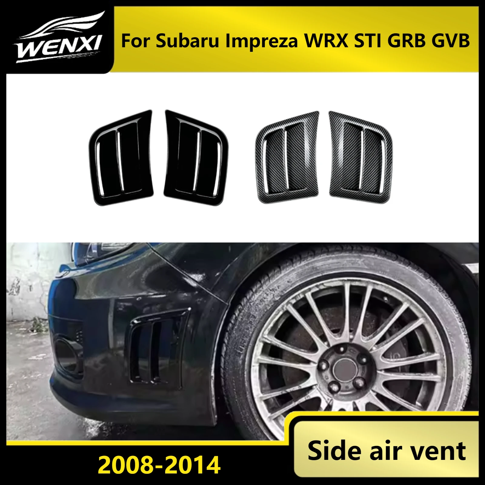 Front Bumper Side Air Vent Cover For Subaru Impreza WRX STI GRB GVB 2008-2014 JDM ABS Gloss Black No Drill 3M Tape Car Styling
Front Bumper Side Air Vent Cover For Subaru Impreza WRX STI GRB GVB 2008-2014 JDM ABS Gloss Black No Drill 3M Tape Car Styling