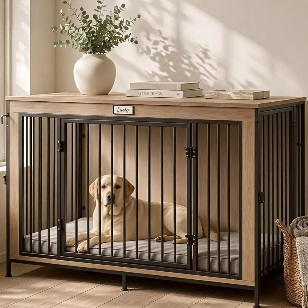 Light Oak Wood XL Dog Crate - Heavy Duty 3-Door Indoor Kennel for Large Dogs, Up to 350LB
Light Oak Wood XL Dog Crate - Heavy Duty 3-Door Indoor Kennel for Large Dogs, Up to 350LB