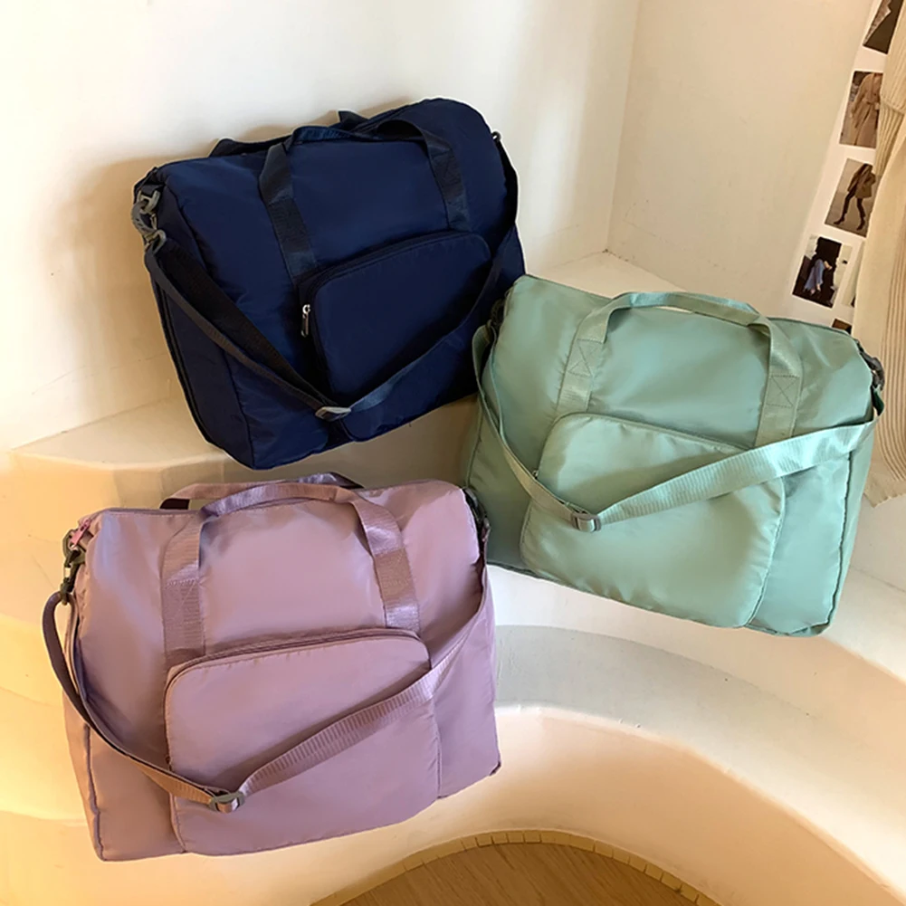 Fashion Women Shoulder Bag Travel Shopping Fitness Waterproof Nylon Pure Color Handbag Large Capacity Luggage Gym Bags
Fashion Women Shoulder Bag Travel Shopping Fitness Waterproof Nylon Pure Color Handbag Large Capacity Luggage Gym Bags