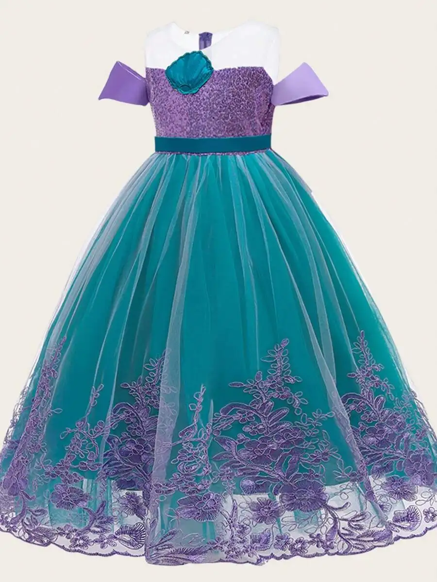 Mermaid Sequin Evening Dress With Shell Applique For Formal Party
Mermaid Sequin Evening Dress With Shell Applique For Formal Party