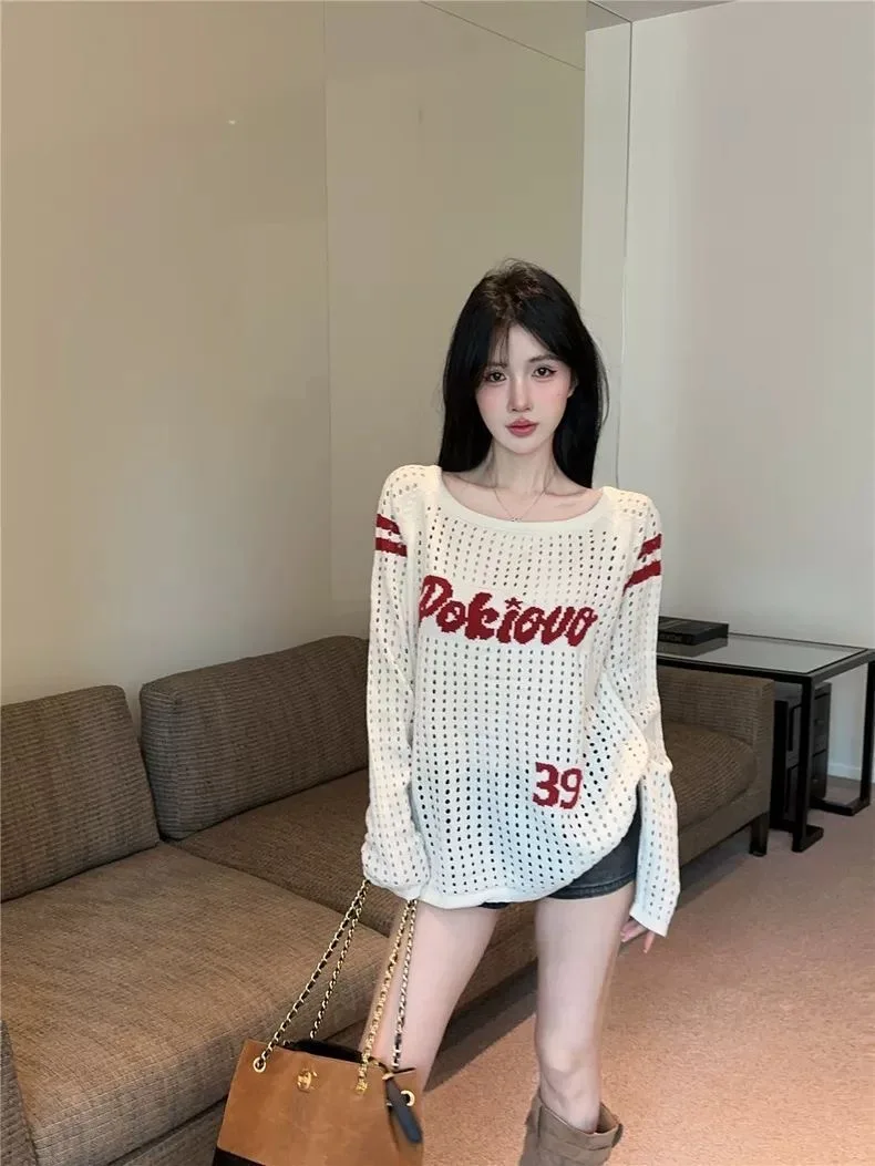 KING BRAND Hollow out Knitted Sweater Women's Autumn Winter American Sle Spicy Girl Top Retro Loose Thin Sweater Cover up
KING BRAND Hollow out Knitted Sweater Women's Autumn Winter American Sle Spicy Girl Top Retro Loose Thin Sweater Cover up