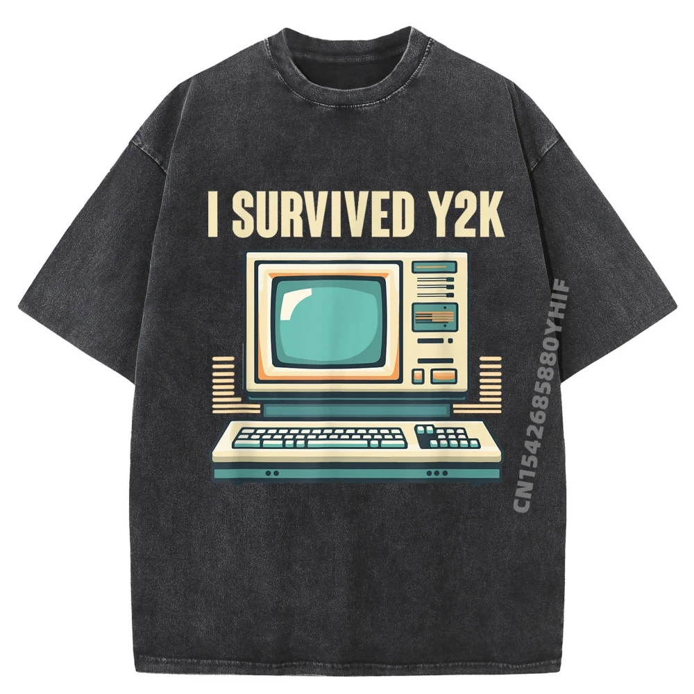 I Survived Y2k Computer Year 2000 Survivor Oversized T Shirt Men Fall Men's Clothing Retro Washed Tops Tees Alphabet
I Survived Y2k Computer Year 2000 Survivor Oversized T Shirt Men Fall Men's Clothing Retro Washed Tops Tees Alphabet