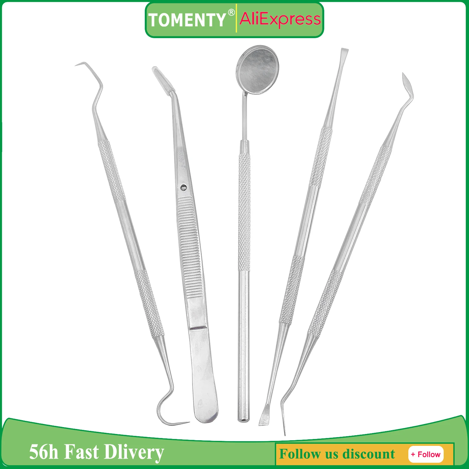 1PC TOMENTY Dental Stainless Steel Dentist Clean Tools Dental Mirror Double Probe Sickle /Hoe Tooth Cleaner Tools Oral Care Kit
1PC TOMENTY Dental Stainless Steel Dentist Clean Tools Dental Mirror Double Probe Sickle /Hoe Tooth Cleaner Tools Oral Care Kit