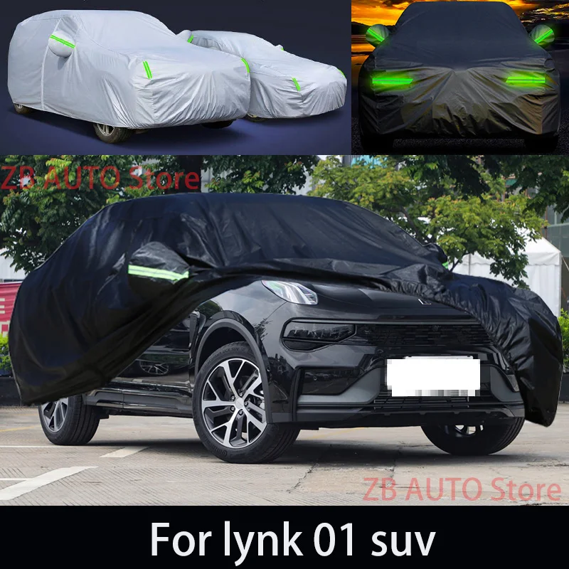 For lynk 01 suv Outdoor Protection Full Car Covers Snow Cover Sunshade Waterproof Dustproof Exterior Car accessories
For lynk 01 suv Outdoor Protection Full Car Covers Snow Cover Sunshade Waterproof Dustproof Exterior Car accessories