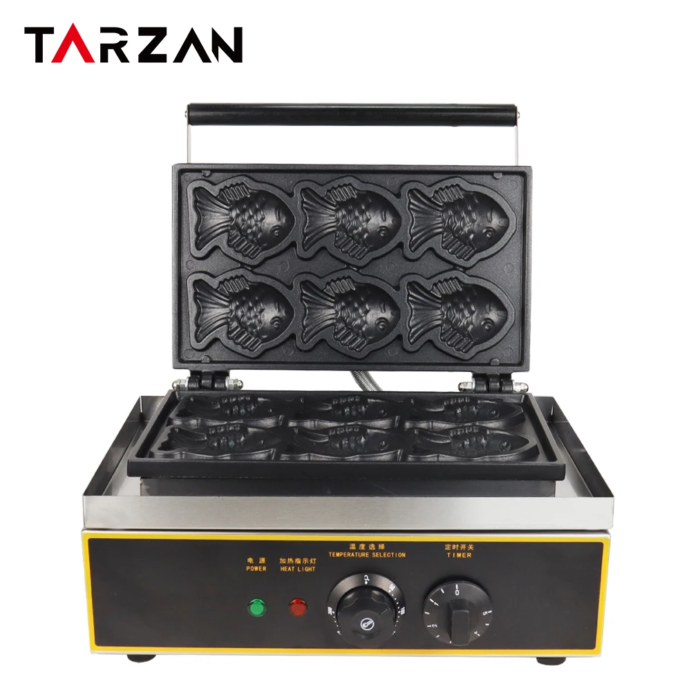 Коммерческая машина для изготовления закусок и тортов с антипригарным покрытием, корейская 6-х гофрированная машина для рыбы, вафельница Тайяки в форме рыбы
Коммерческая машина для изготовления закусок и тортов с антипригарным покрытием, корейская 6-х гофрированная машина для рыбы, вафельница Тайяки в форме рыбы